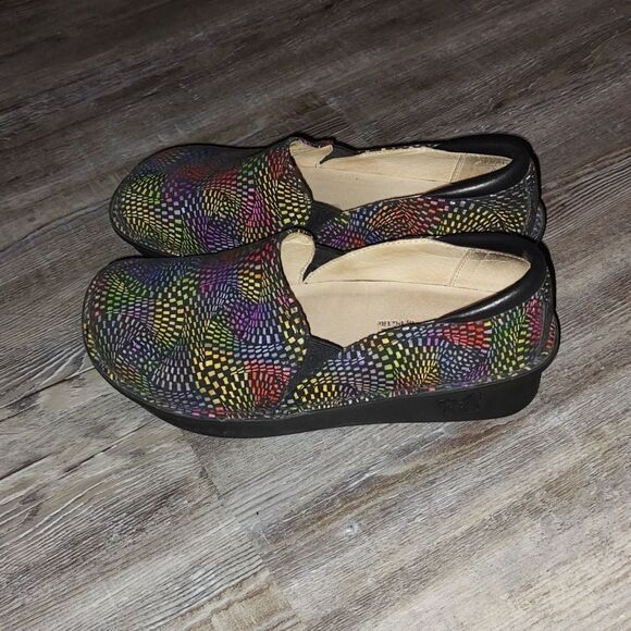 Allegria Debra Viewmaster Women’s  Black Multicolor Pattern   Deb-777   Sz 6 - Picture 3 of 6